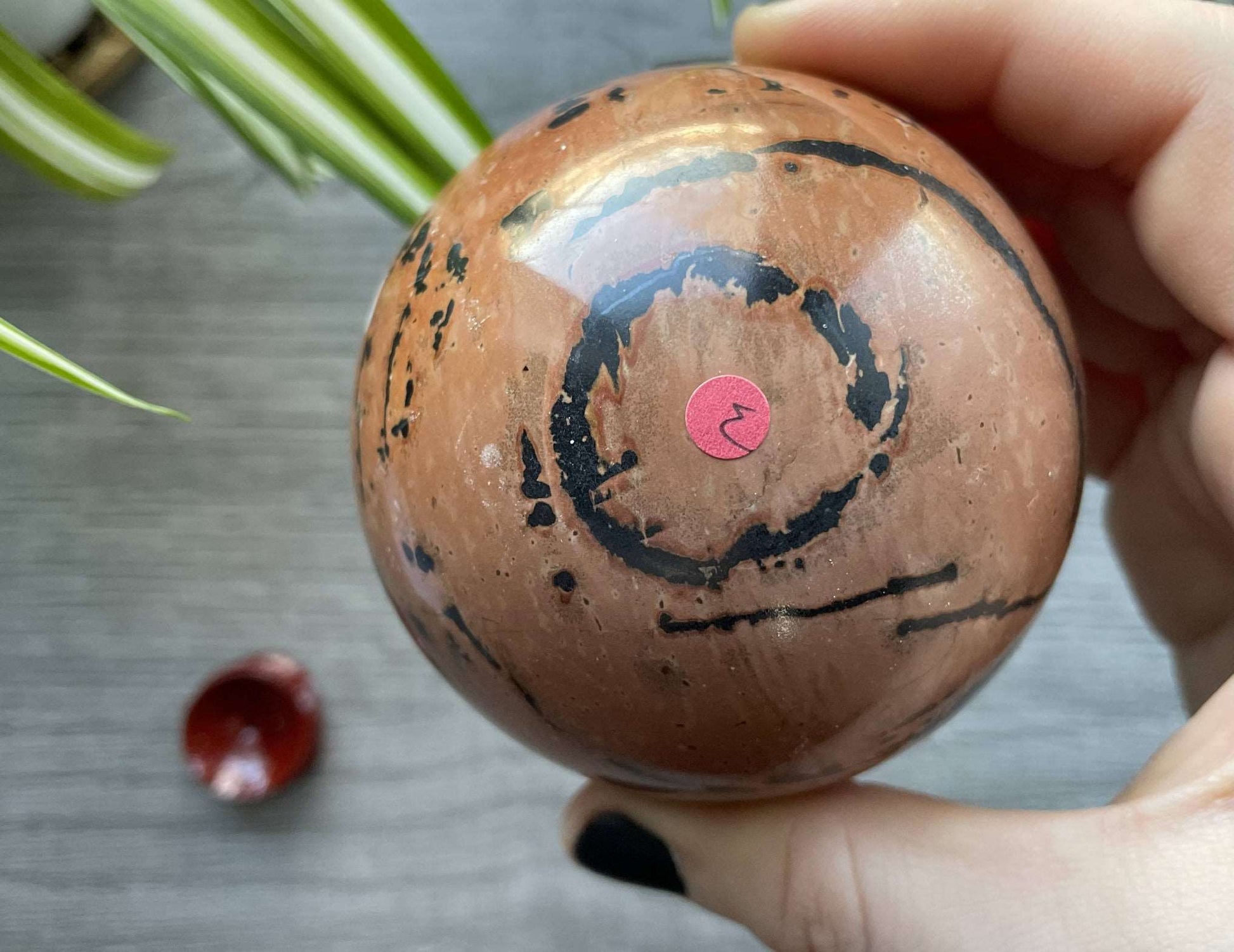 Chinese Painting Stone Sphere - 73mm (W) - The Wandering Fox Emporium, Your Crystal Store