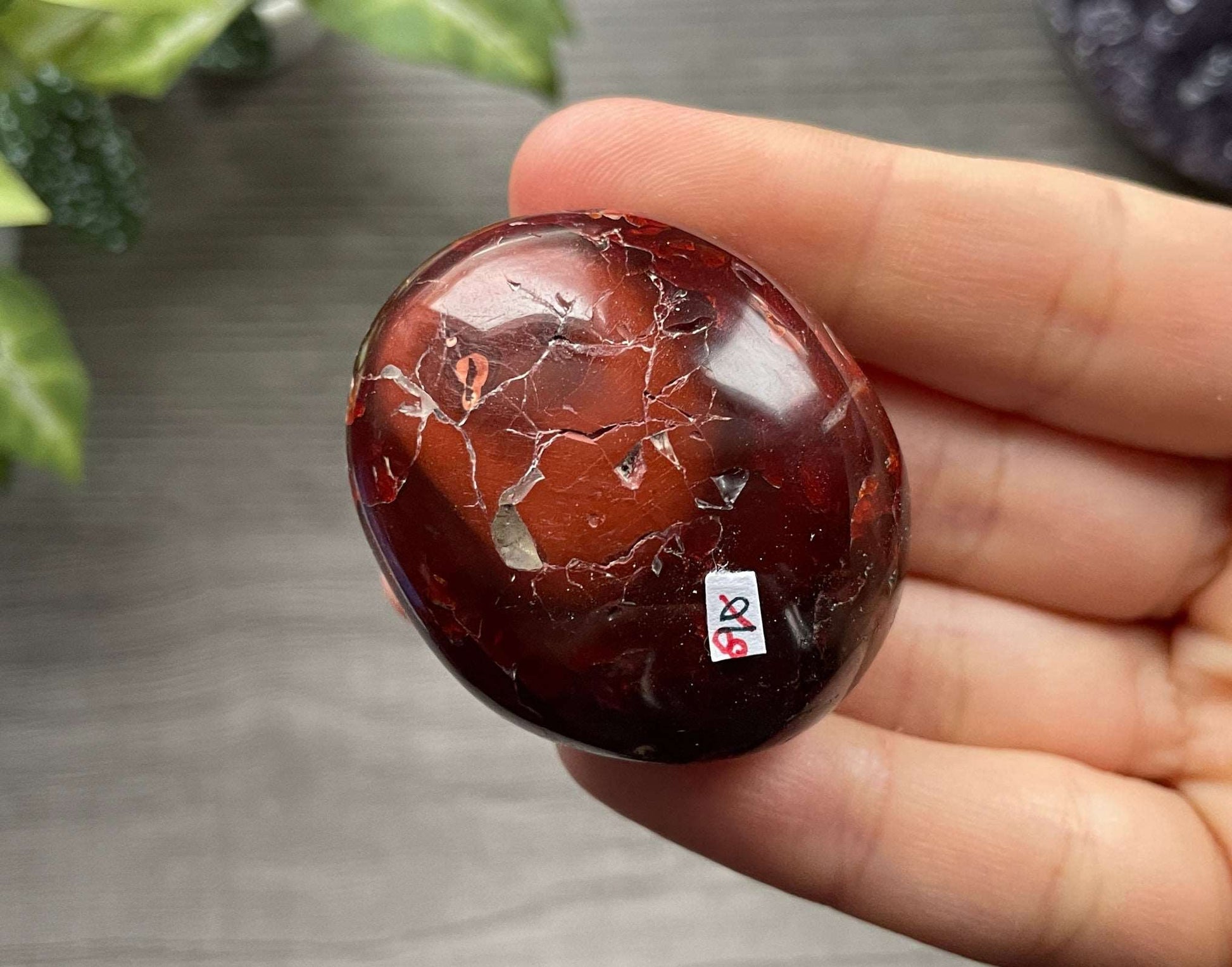 Carnelian Palm Stone bottom