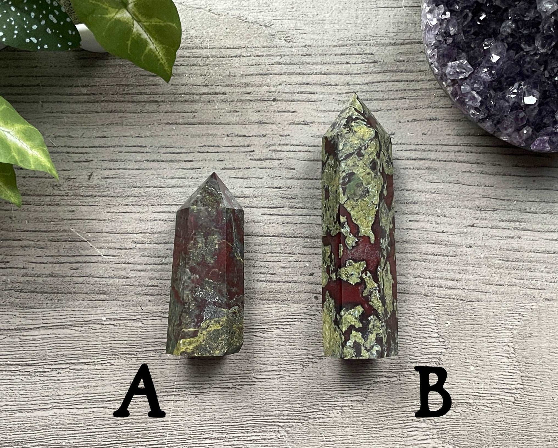 Dragon Bloodstone Crystal Point front