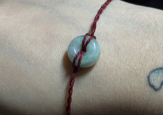 Jade Donut Bracelet (Twisted Nightshade Jewellery) - The Wandering Fox Emporium, Your Crystal Store