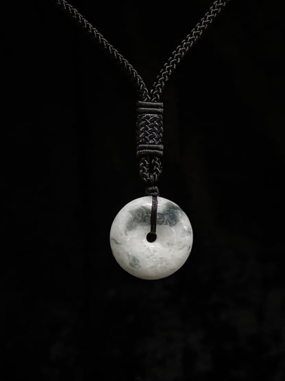 Genuine Jade Donut Macramé Necklace - The Wandering Fox Emporium, Your Crystal Store (D)