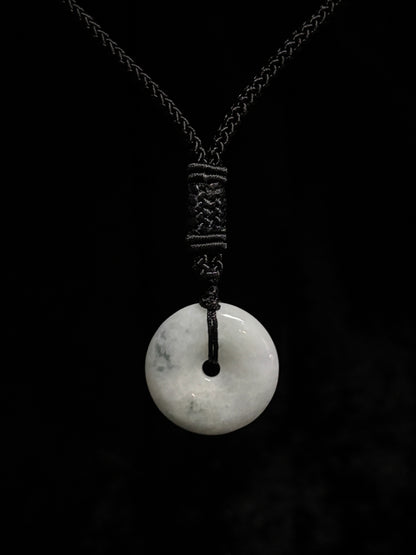 Genuine Jade Donut Macramé Necklace - The Wandering Fox Emporium, Your Crystal Store (B)
