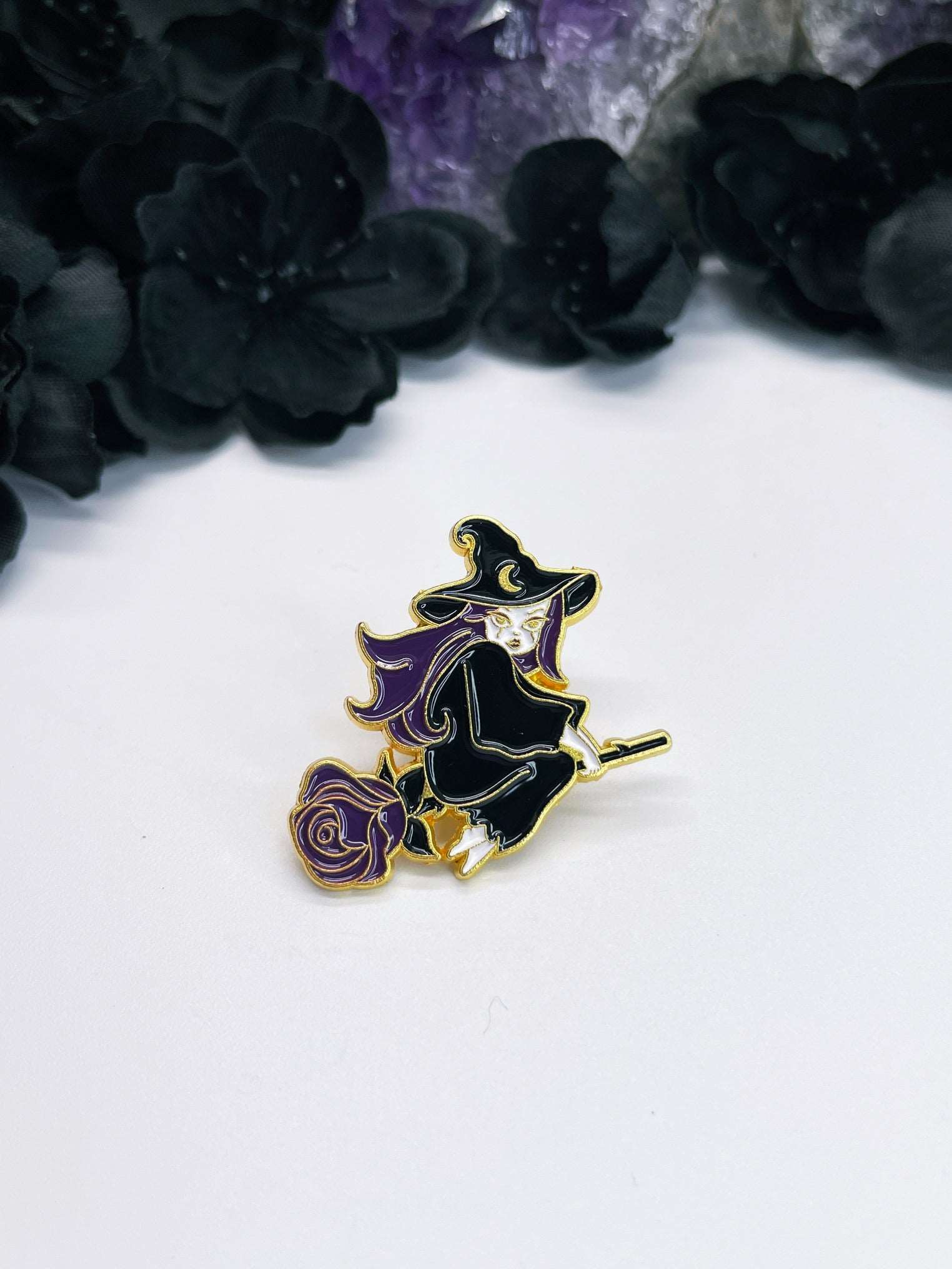 Flying Witch Enamel Pin