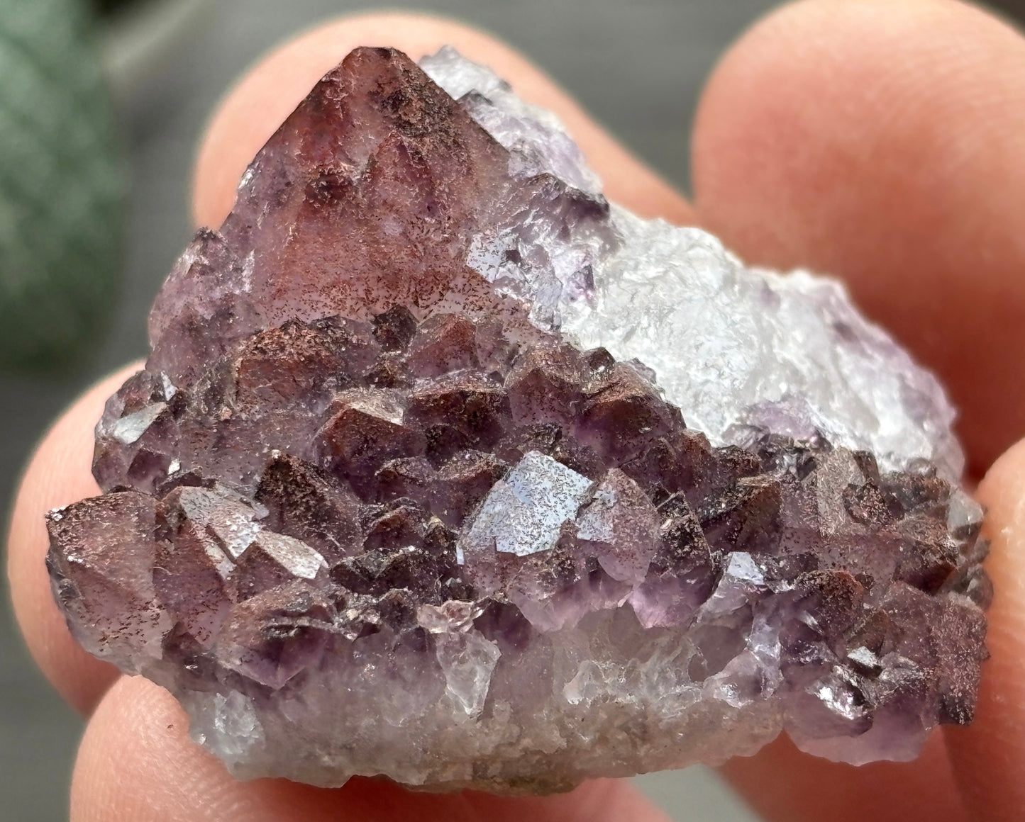 Thunder Bay Red Amethyst Crystal Cluster (O) - The Wandering Fox Emporium, Your Crystal Store