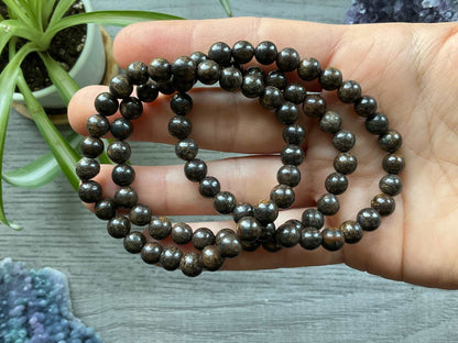 Bronzite Bracelet (6.5mm) - The Wandering Fox Emporium, Your Crystal Store selection