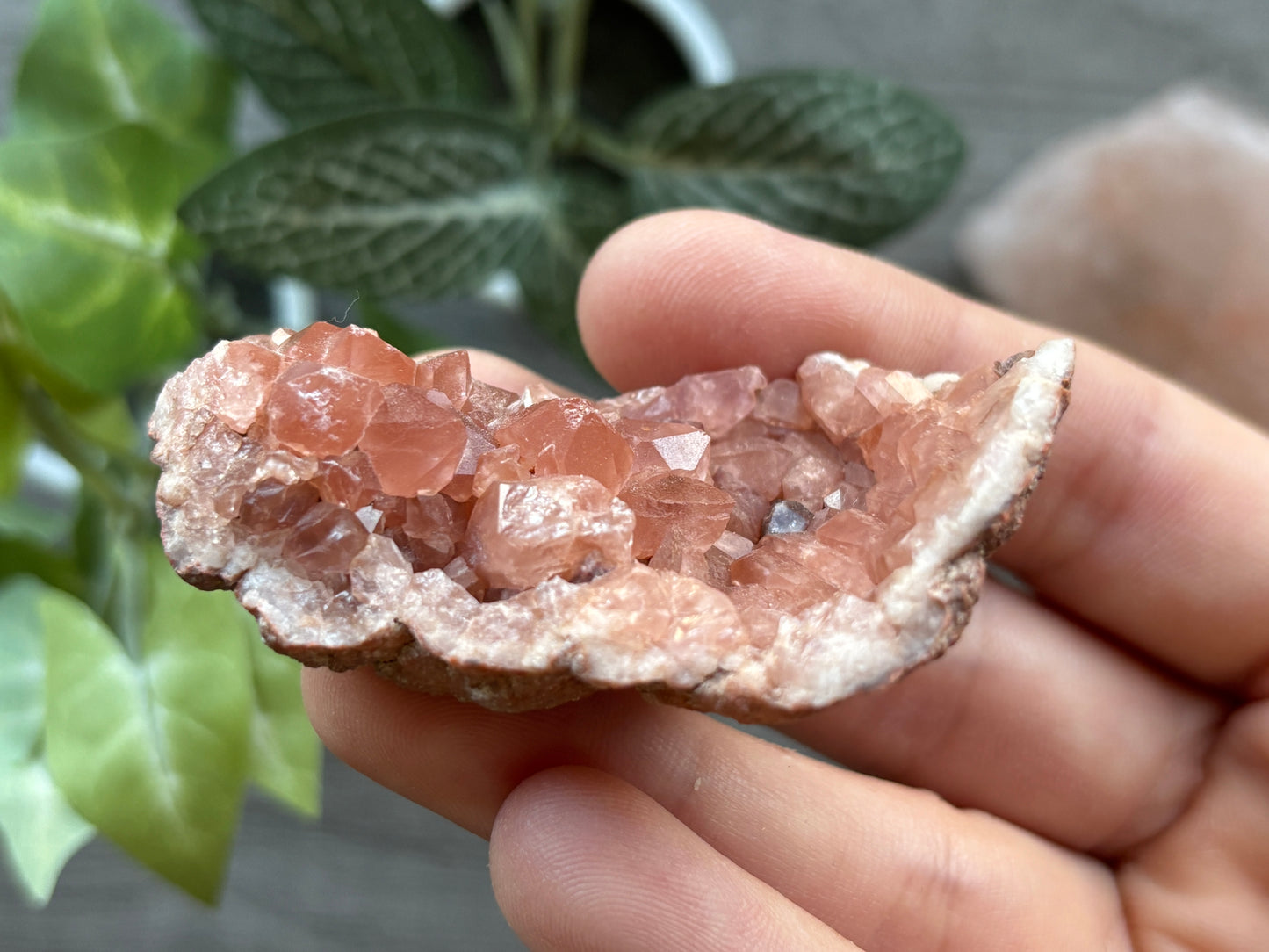 Pink Amethyst Geode Crystal Cluster (E)