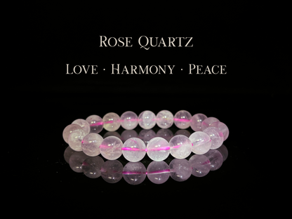 Rose Quartz Bracelet 10mm | The Wandering Fox Emporium
