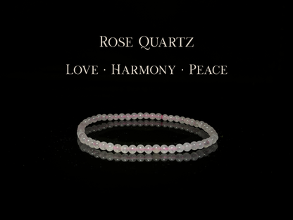 Rose Quartz Bracelet 3.5mm | The Wandering Fox Emporium