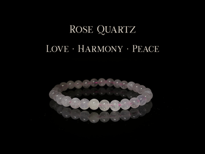 Rose Quartz Bracelet 6mm | The Wandering Fox Emporium