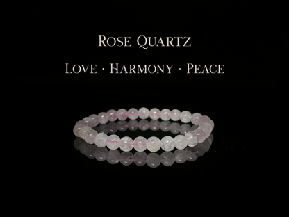 Rose Quartz Bracelet 6mm | The Wandering Fox Emporium