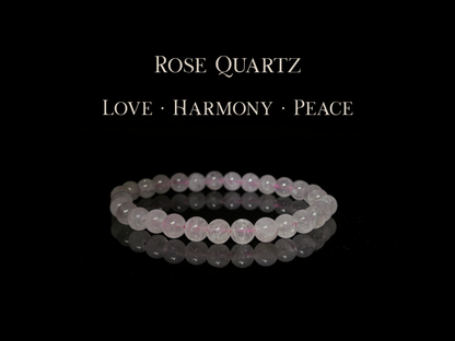 Rose Quartz Bracelet 6mm | The Wandering Fox Emporium