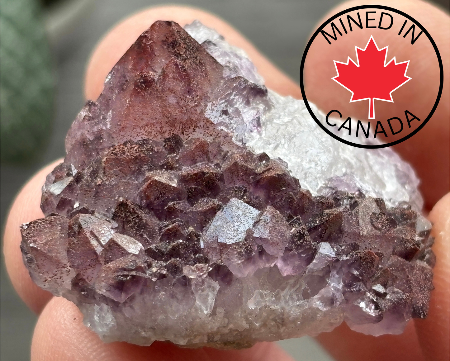 Thunder Bay Red Amethyst Crystal Cluster (O) - The Wandering Fox Emporium, Your Crystal Store