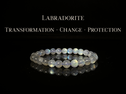 High Quality Labradorite Bracelet 7mm | The Wandering Fox Emporium