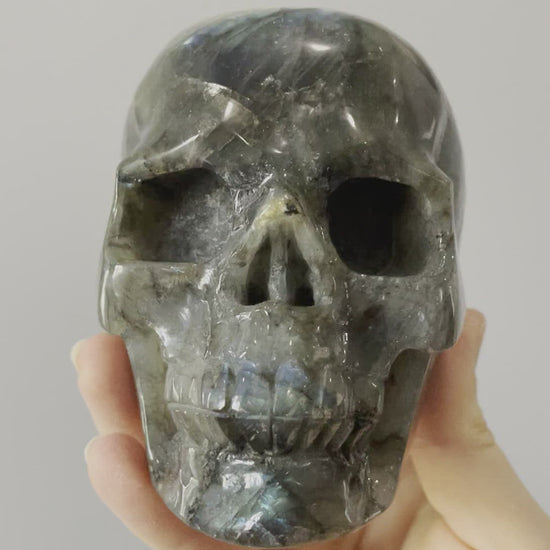Labradorite Crystal Skull 1.1kg - The Wandering Fox Emporium, Your Metaphysical Store video