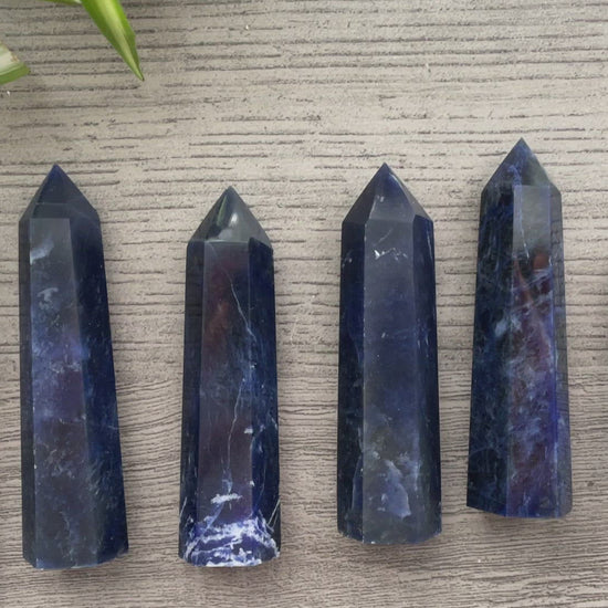Sodalite Crystal Point video