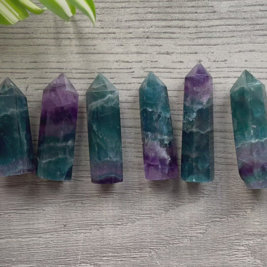 Blue/Purple Fluorite Crystal Point video