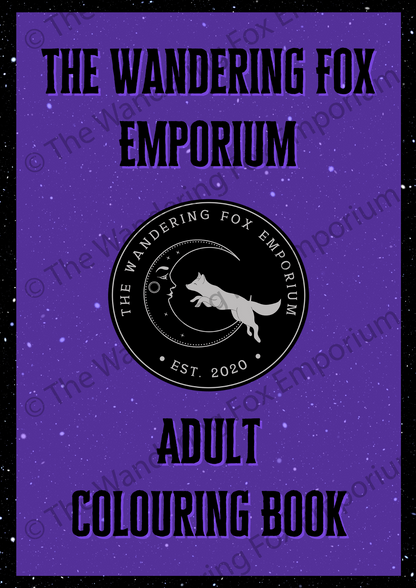 The Wandering Fox Emporium Adult Colouring Book - Digital Printable Download 