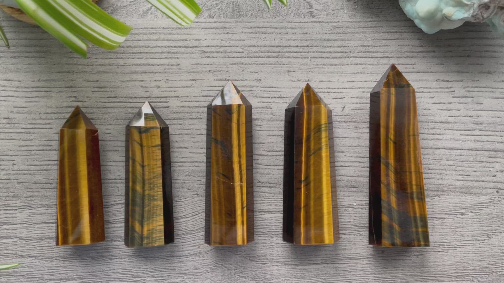 Tiger's Eye Crystal Points video