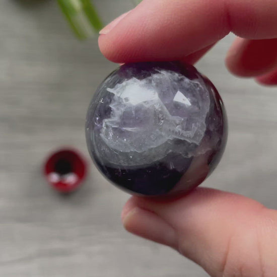 Amethyst Crystal Sphere 30mm *Discounted* video