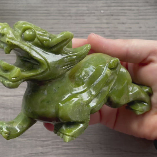 Xiuyan "Jade" Pixiu (A) Crystal Carving video
