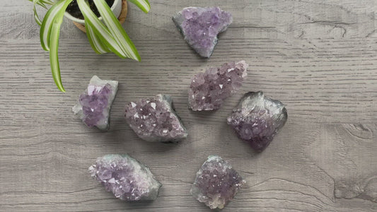 Amethyst Crystal Clusters 110-175g video