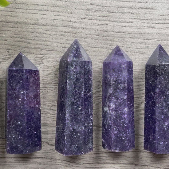High-Quality Lepidolite Point video 2