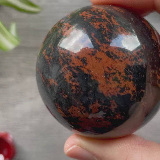 Mahogany Obsidian Sphere - 51mm (E) - The Wandering Fox Emporium, Your Crystal Store video