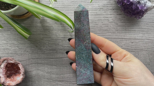 Ruby in Kyanite Crystal Obelisk (A) video