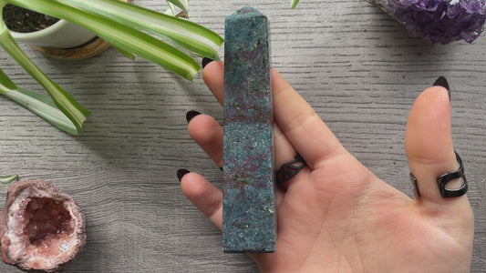 Ruby in Kyanite Crystal Obelisk (E) video