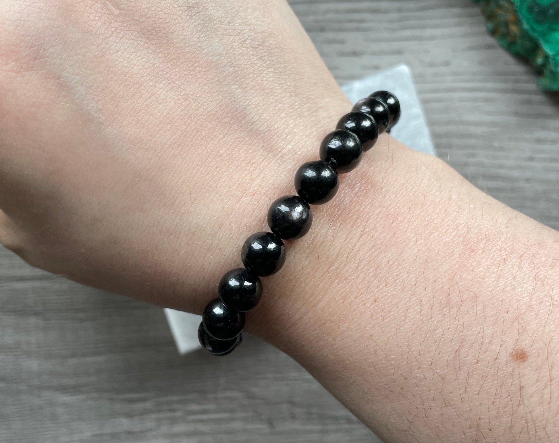 Hypersthene Bracelet 8mm - The Wandering Fox Emporium, Your Crystal Store