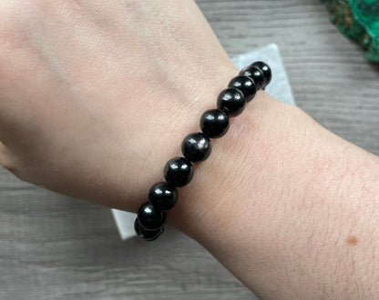 Hypersthene Bracelet 8mm - The Wandering Fox Emporium, Your Crystal Store