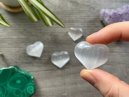Selenite (Satin Spar) Mini Heart