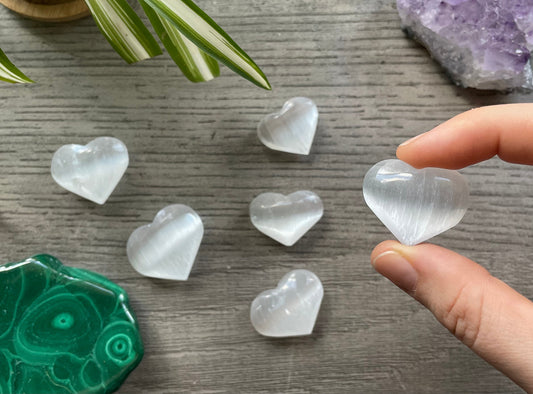 Selenite (Satin Spar) Mini Heart