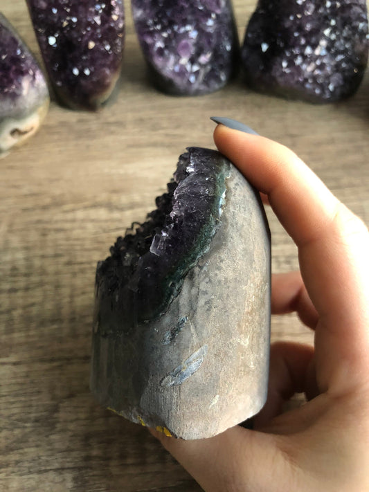Uruguayan Amethyst Crystal Cut Base  - C right
