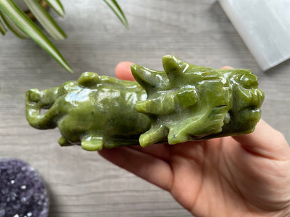 Xiuyan "Jade" Pixiu (C) Crystal Carving top