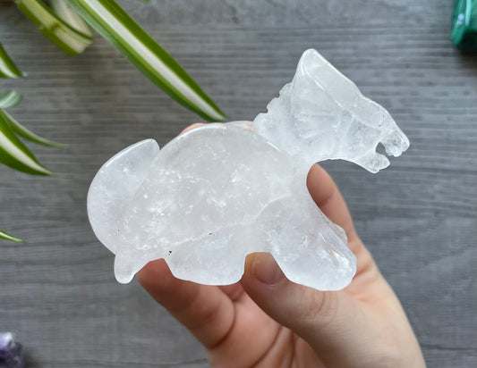 Quartz Dragon Crystal Carving side