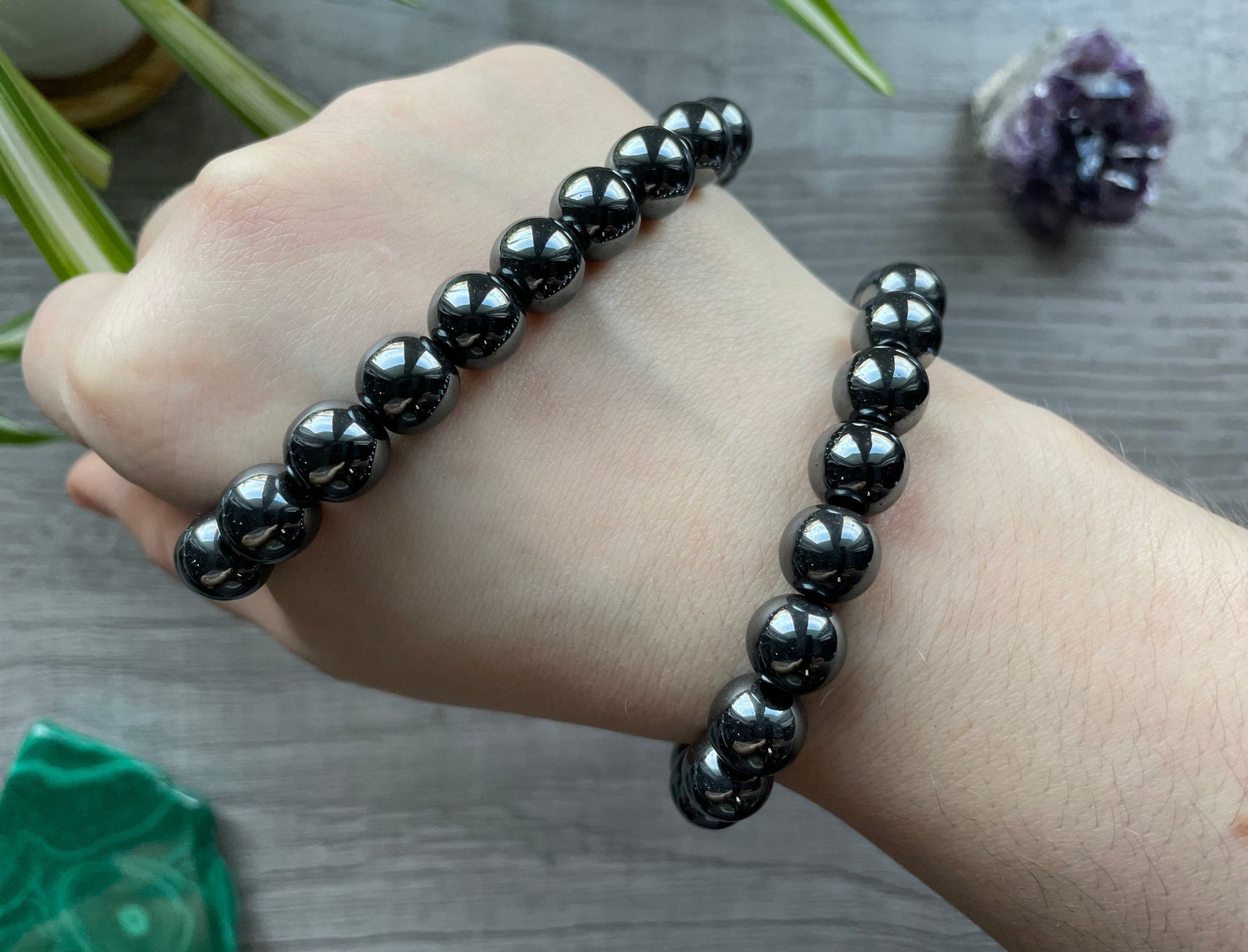 Hematite Bracelet 10mm - The Wandering Fox Emporium, Your Crystal Store selection