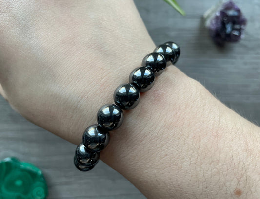 Hematite Bracelet 10mm - The Wandering Fox Emporium, Your Crystal Store
