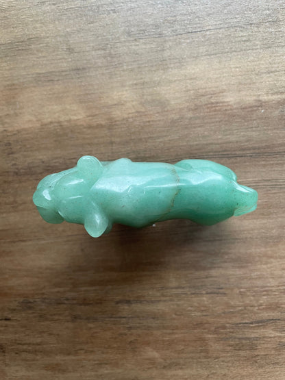 Hand-Carved Green Aventurine Tiger Crystal Carving top