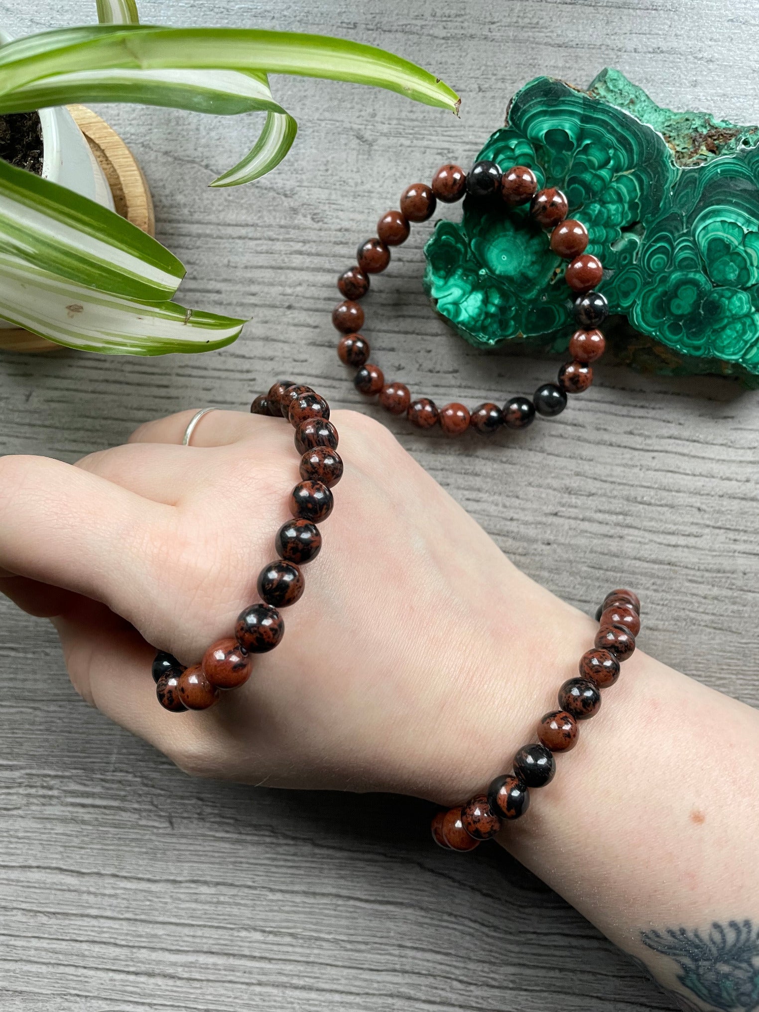 Mahogany Obsidian Bracelet 8mm - The Wandering Fox Emporium, Your Crystal Store example