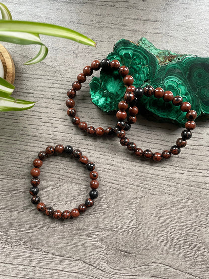 Mahogany Obsidian Bracelet 8mm - The Wandering Fox Emporium, Your Crystal Store selection