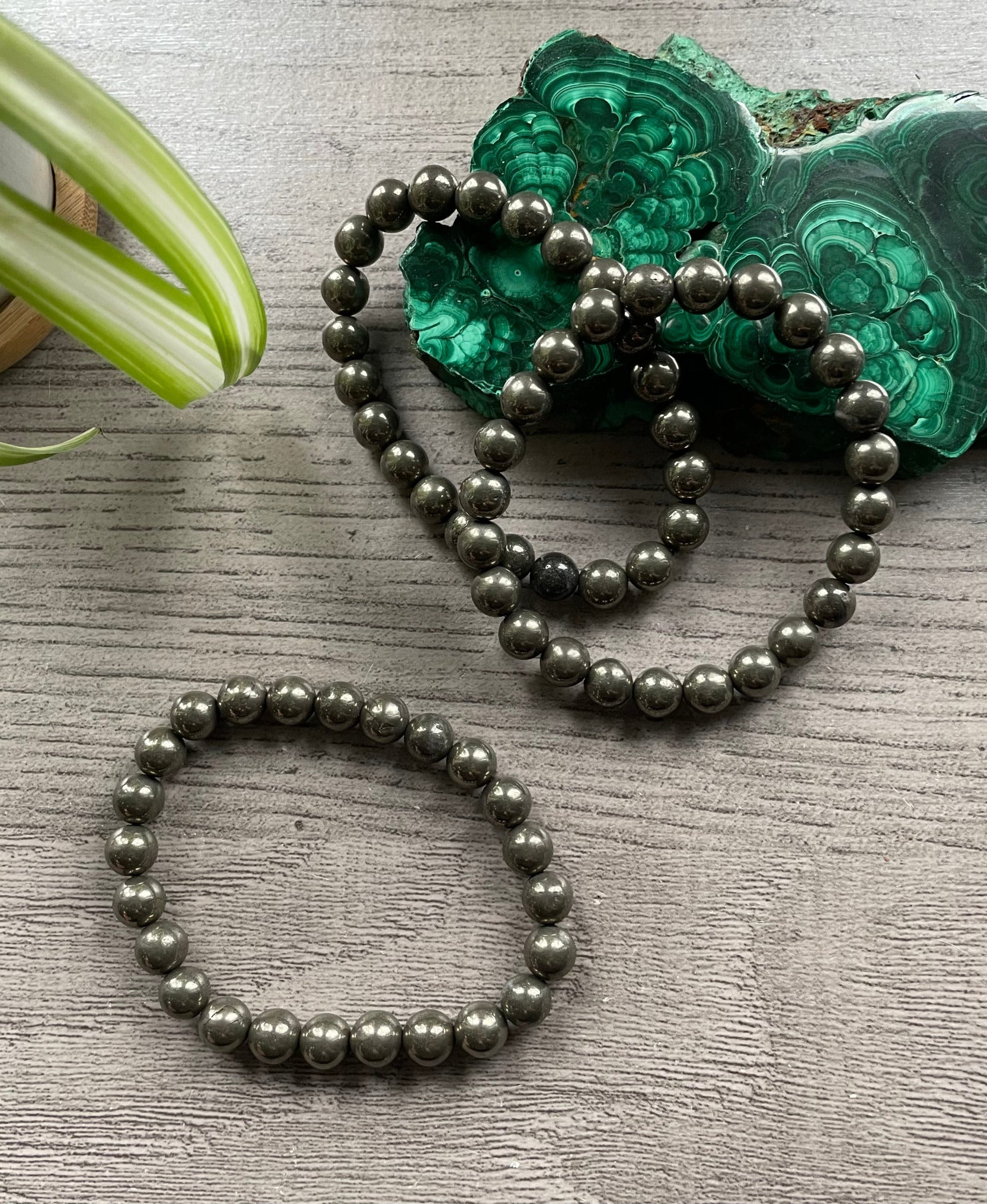 Pyrite Bracelet 8mm - The Wandering Fox Emporium, Your Crystal Store selection