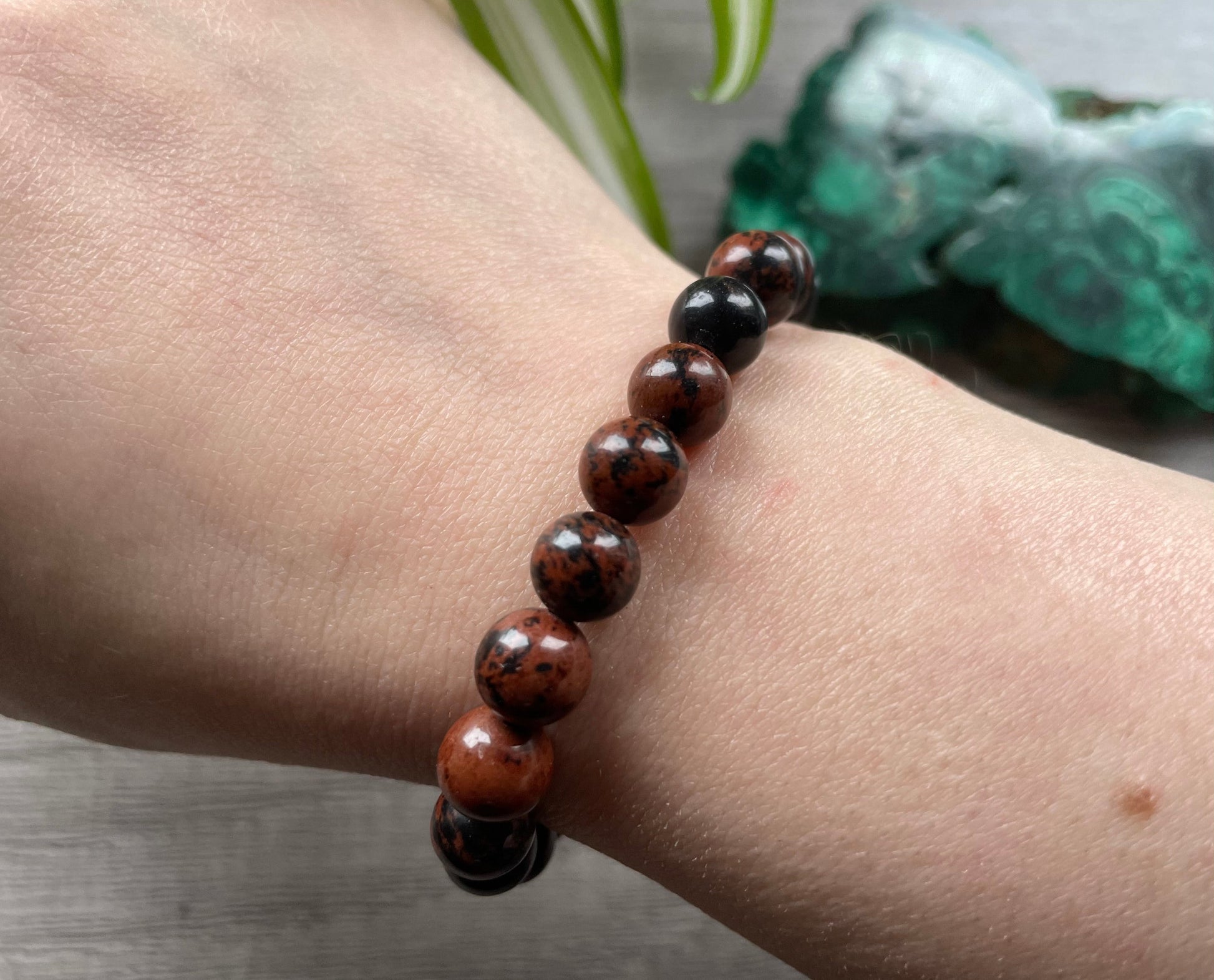 Mahogany Obsidian Bracelet 8mm - The Wandering Fox Emporium, Your Crystal Store