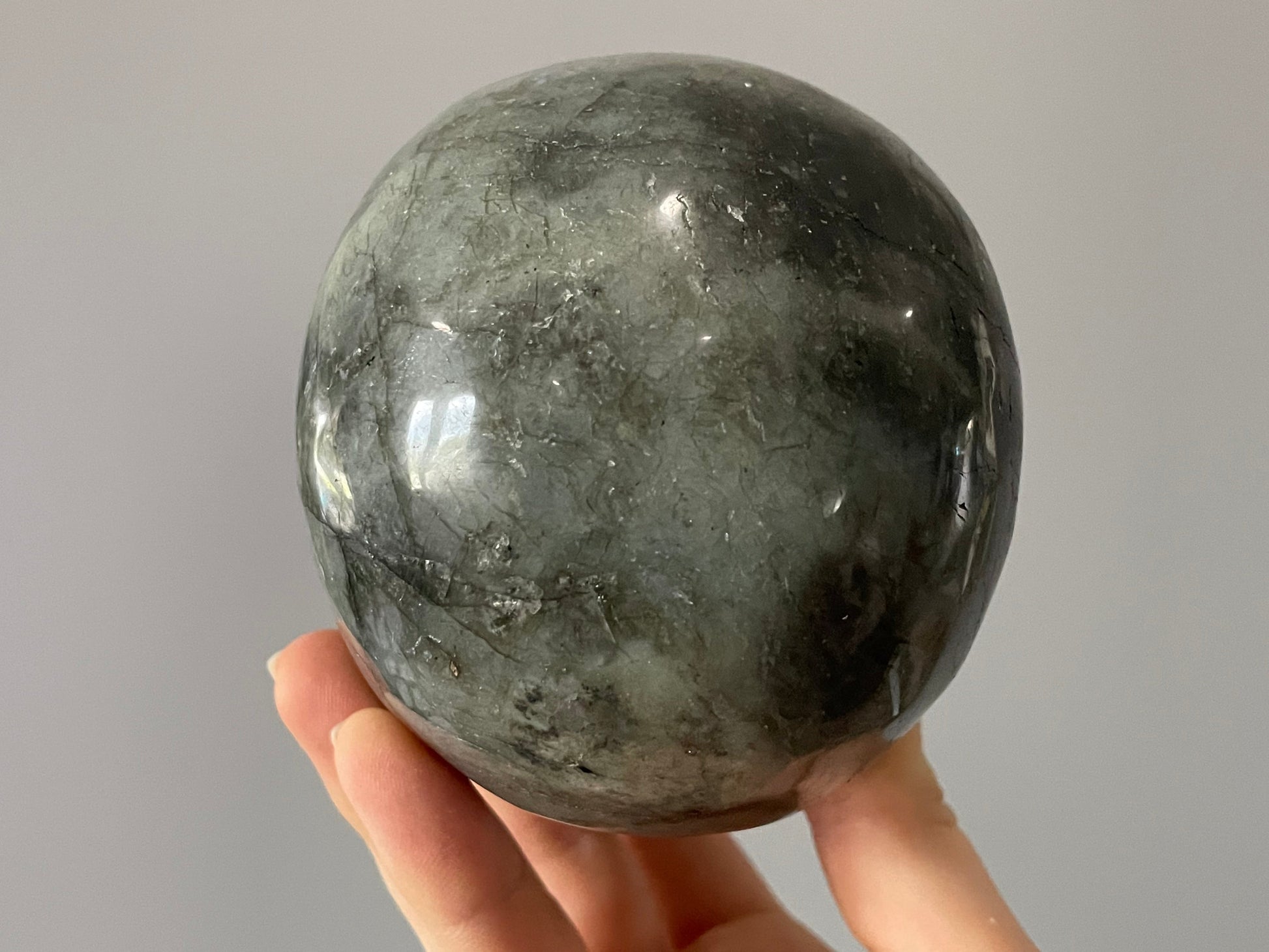 Labradorite Crystal Skull 1.15kg (Purple Rainbow) - The Wandering Fox Emporium, Your Metaphysical Store bottom