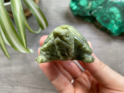 Xiuyan "Jade" Turtle (C) Crystal Carving front