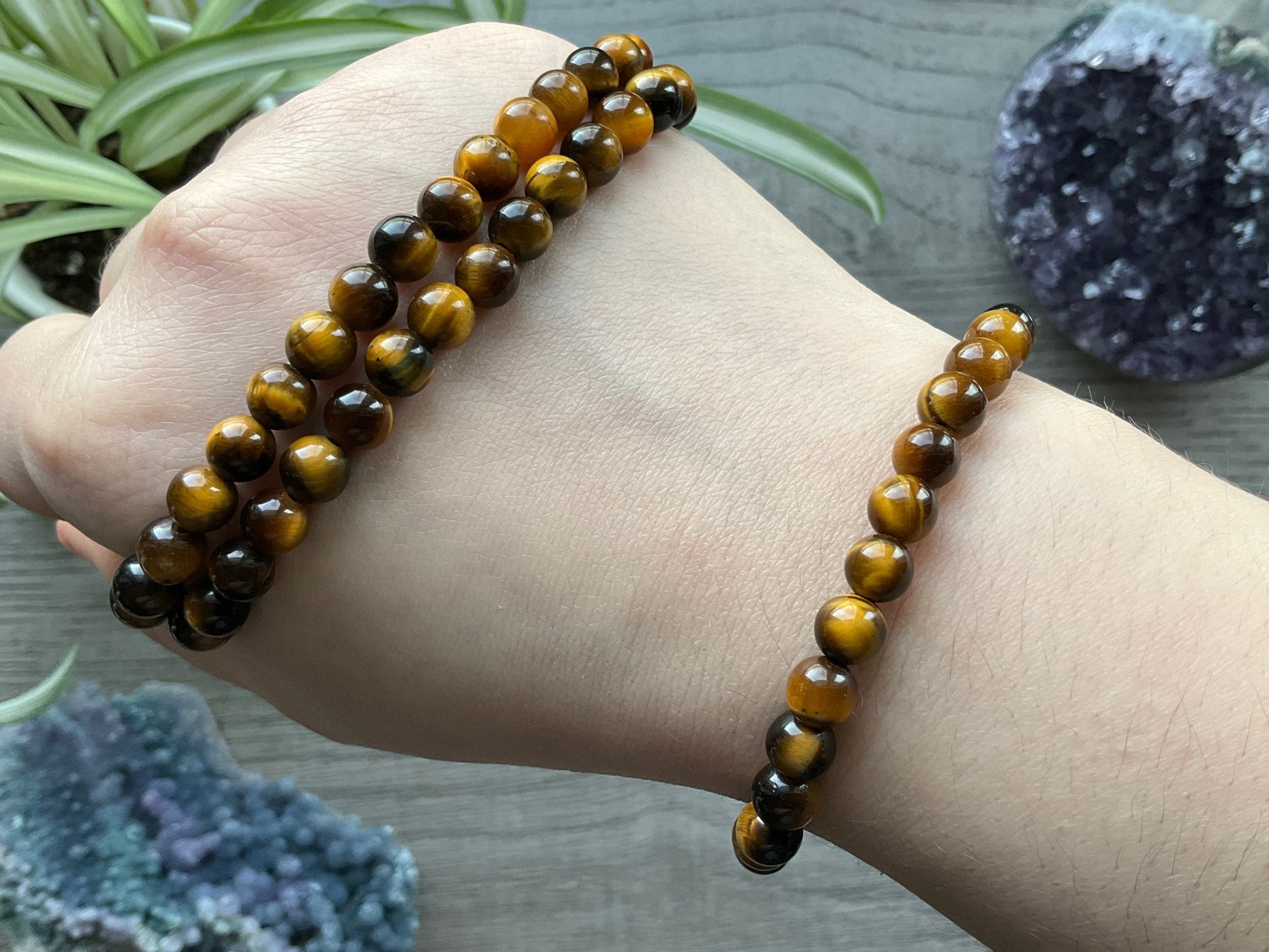 Tiger's Eye Bracelet 6mm - The Wandering Fox Emporium, Your Crystal Store selection