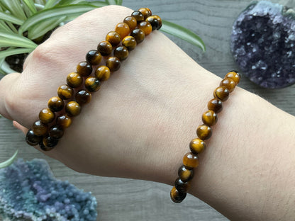 Tiger's Eye Bracelet 6mm - The Wandering Fox Emporium, Your Crystal Store selection