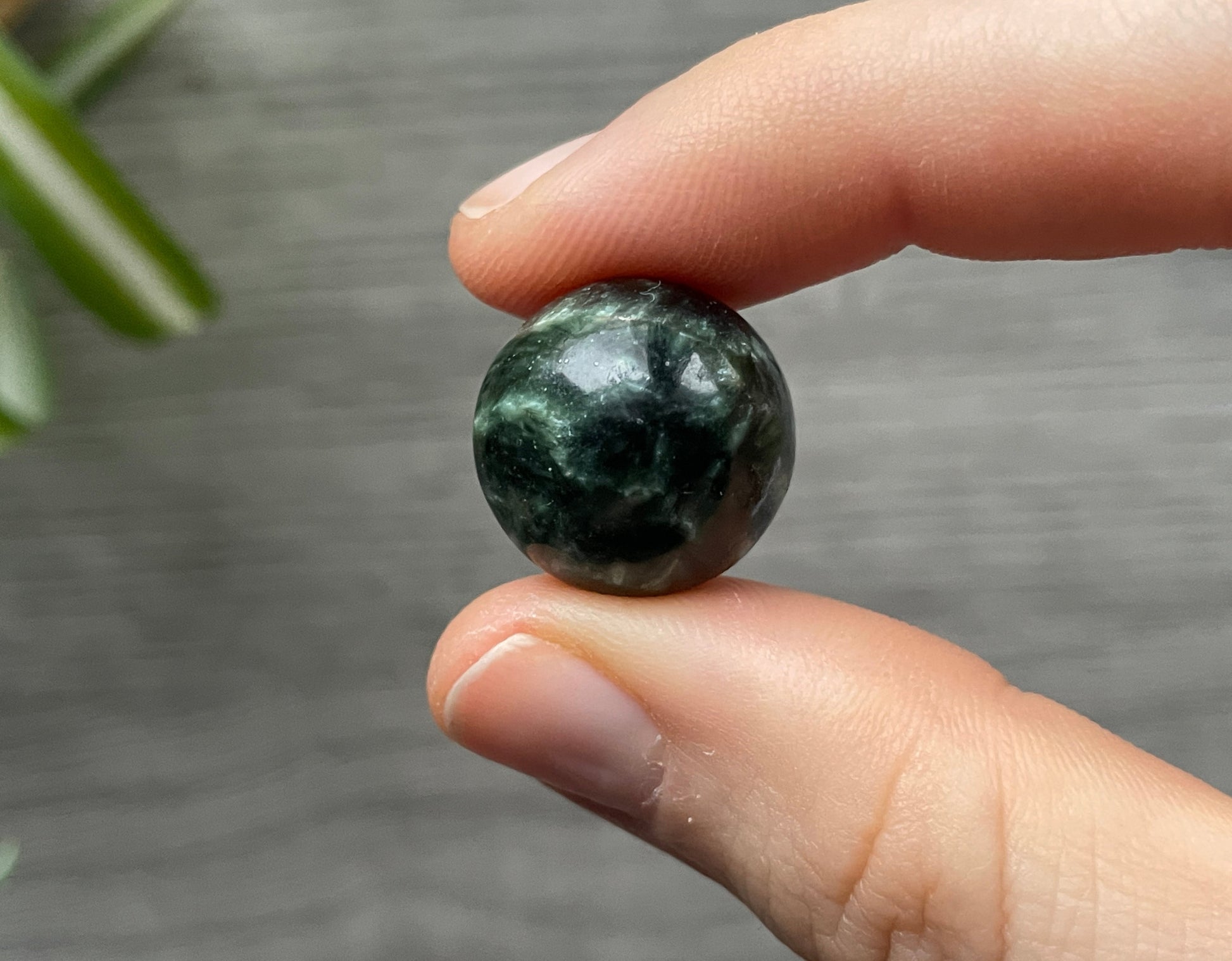 Seraphinite Mini Sphere - 17.5mm (B) - The Wandering Fox Emporium, Your Crystal Store top