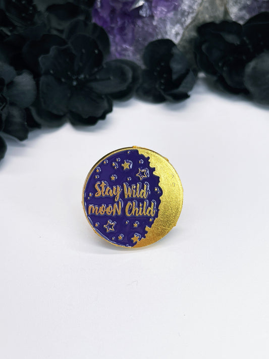 "Stay Wild Moon Child" Enamel Pin
