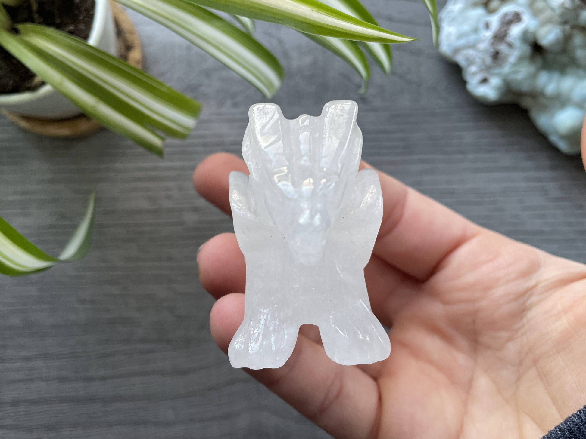 Quartz Dragon (B) Crystal Carving, direct